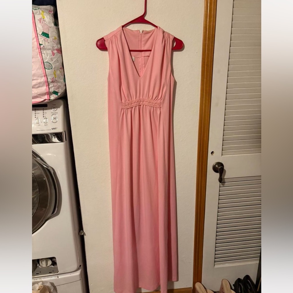 women’s L long pink dress - Picture 4 of 6